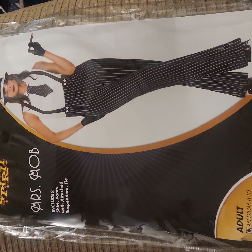 Spirit Mrs. Mob Pinstripe Costume